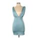 Windsor Cocktail Dress - Mini: Teal Dresses - Women's Size Large