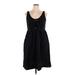 Who What Wear Casual Dress - A-Line Scoop Neck Sleeveless: Black Print Dresses - Women's Size X-Large