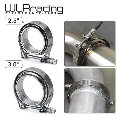 VR - V Band Exhaust Clamp 2.5 inch 3 inch 63mm 76mm Exhaust Male And Female Flange Vband Clamp V-Band Muffler Clamp