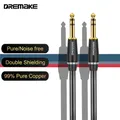 1/4 Inch TRS Instrument Cable 6.35mm Male Jack Stereo Audio Cable 6.35mm Balanced Cord for Electric