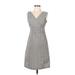 Gap Casual Dress - Wrap: Gray Chevron/Herringbone Dresses - Women's Size 4