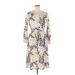 H&M Casual Dress - Wrap: Tan Leopard Print Dresses - New - Women's Size 1X