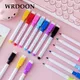 6pcs Brush Whiteboard Marker Pens Board Dry-Erase Pen With Eraser Markers Writing Water Color