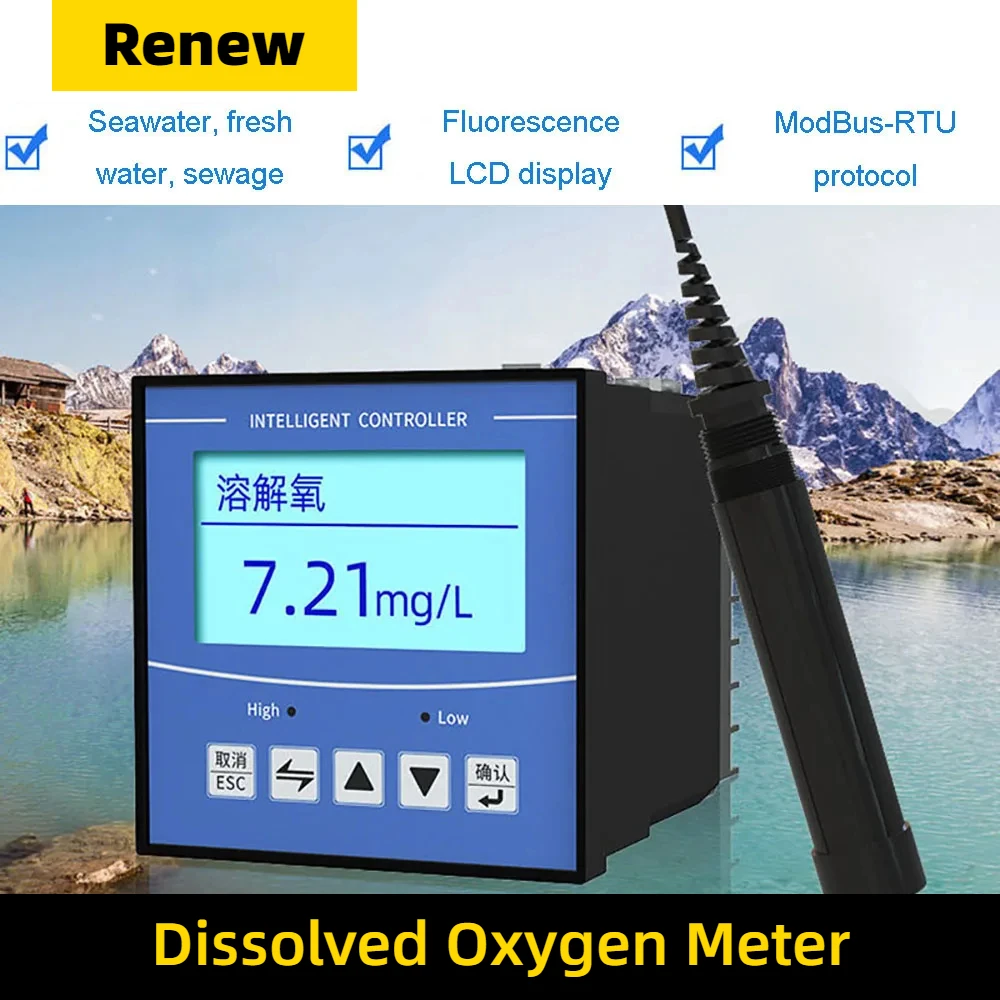 Meerwasser Süßwasser tun Meter gelösten Sauerstoff Abwasser Rs485 Ausgang Sender Sensor mit Display Controller Detektor Image