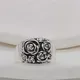 Vintage Rose Blumen ringe für Frauen alte Silber Farbe Aussage Ring Liebes geschenk für Mädchen