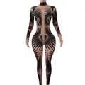 Sexy Feather Patterns Jumpsuit Women Sparkly Stones Bodysuit Stage Wear Celebrate Female Singer