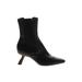 Sam Edelman Ankle Boots: Chelsea Boots Chunky Heel Minimalist Black Solid Shoes - Women's Size 9 - Pointed Toe