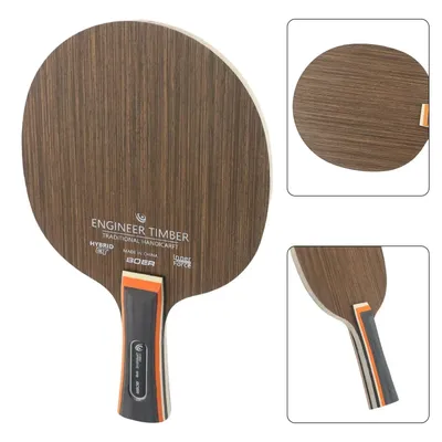 1×Boer Tischtennisschläger aus Ebenholz, 7-lagige Ping-Pong-Klinge, Paddel-Bodenplatte, Image