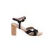 Stuart Weitzman Heels: Black Print Shoes - Women's Size 9 - Open Toe
