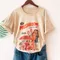 Baumwolle Material Retro Apricot Pilz Fan Club Nette T Shirts Casual Sommer Frau T-shirts Pilz Mode