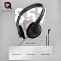 Cuffie per cuffie con cavo portatile ABS con riduzione del rumore comoda da indossare cuffie stereo da 3,5mm trasparenti per giochi HiFi