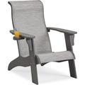 Ebern Designs Weather Resistant Adirondack Chair Plastic/Resin in Gray | Wayfair USACAC0300128-WF