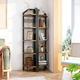 17 Stories 5-Tier Corner Shelf, Freestanding Corner Bookshelf, Plant Stand, Industrial Bookcase, Multi Storage Shelf Rack For Living Room, Bathroom | Wayfair