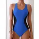 Maillot de bain rétro une pièce pour femme sexy slim vêtements de plage baigneurs natation