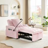 Sleeper Chair - Williamspace 3-In-1 Pull Out Sleeper Chair Sofa Bed in Pink | 31.1 H x 35.83 W x 33.86 D in | Wayfair WGW2151-SF-1142-PK