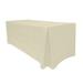 Latitude Run® 3 Pack- Damask Kenya 4 Ft. Fitted Tablecloth - Fits 24 X 48-Inch Rectangular Tables, Natural Ivory Cream in Gray/White | Wayfair