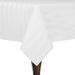 Ultimate Textile Satin-Stripe Tablecloth Square Polyester in White | 84 W x 84 D in | Wayfair 5PKB-84X84-100