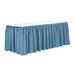 Ultimate Textile 7 Ft. Shirred Pleat Polyester Table Skirt - 42" Bar Height, Cobalt Blue Polyester in Blue/White | 42 W x 168 D in | Wayfair