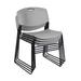 Regency Zeng Ultra Compact Metal Frame Armless Stackable Chair Plastic/Acrylic/Metal | 31 H x 22 W x 17 D in | Wayfair 4400GY