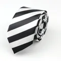 Cravate Slim rayée à carreaux pour hommes 145CM de long 5CM de largeur fête Pub mode cravate