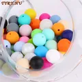 TYRY.HU-Perles de Dentition en Silicone Souple pour Bébé 15mm pour Sucette Collier Accessoires