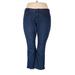 DG^2 by Diane Gilman Jeans - High Rise: Blue Bottoms - Women's Size 22 Petite