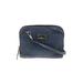 Burberry Leather Crossbody Bag: Embossed Blue Solid Bags