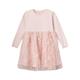 name it - Langarmkleid Nmffika Flowers Mit Tüllrock In Parfait Pink, Gr.116