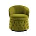 Barrel Chair - House of Hampton® Gissell 24.8" Wide Tufted Velvet Swivel Barrel Chair Velvet in Green | Wayfair 929EA90093354541A646013FEA96ADD2
