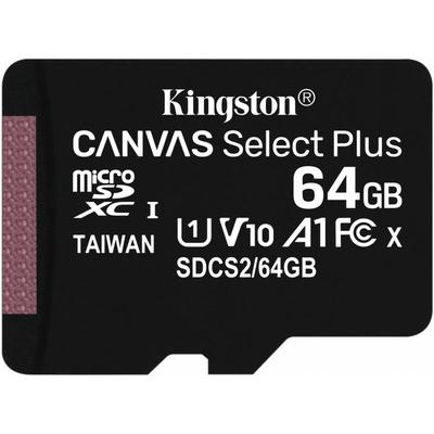 Kingston - SDCS2/64GBSP - MicroSDXC-Speicherkarte 64GB, Canvas Select Plus (SDCS2/64GBSP)