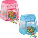 Kinderzelt Bällebad Babyzelt Spielhaus Spielzelt +100 Bälle +Tasche Pink - Kiduku