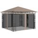 Pavillon mit Moskitonetz 3x3x2,73 m Taupe 180 g/m²