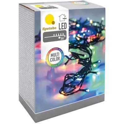 Spetebo - led Weihnachts Lichterkette bunt - 180 led / 16,5 m - Deko Beleuchtung für Außen Image