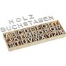 Holzbuchstaben Set, 324 tlg., Großbuchstaben a-z, Und-Zeichen, 3 cm, kleine Buchstaben zum Basteln,