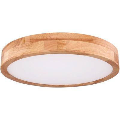 Led Decken Leuchte Schlaf Gäste Zimmer Lampe Holz Optik Dekor Strahler dimmer Globo 41745-24 Image