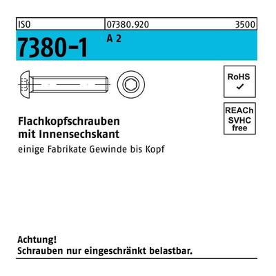 No Brand - Flachkopfschraube iso 7380-1 m.Innensechskant m 8 x 50 a 2