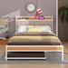 17 Stories Humboldt Platform Storage Bed Upholstered/Metal/Linen in White | 39 H x 56.1 W x 82.3 D in | Wayfair 11743C212CF3479383418E7CA51146F9