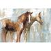 Ebern Designs Horse Pals Framed Painting Paper/Metal in Brown/Gray | 32 H x 48 W x 1.25 D in | Wayfair 0AAB936AAFC94694BC3FC695FFD48833