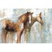 Ebern Designs Horse Pals Framed Painting Paper, Solid Wood in Brown/Gray | 20 H x 30 W x 1.25 D in | Wayfair 59B0247678B740549EFBA174770FF4DC