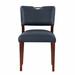 Orren Ellis Jaila Velvet Side Chair Dining Chair Wood/Upholstered/Velvet in Blue | 33.01 H x 19.01 W x 23.01 D in | Wayfair