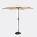 Latitude Run® Nobuko 106.3" Market Umbrella w/ Crank Lift Counter Weights Included, Polyester in White/Brown | 94 H x 106.3 W x 106.3 D in | Wayfair