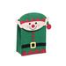 The Holiday Aisle® Green Elf Shaped Felt Reusable Gift Bag w/ Flap Closure, Small, 9.0L x 6.9W x 4.0H-in | 6.9 H x 4 W x 9 D in | Wayfair