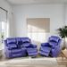 Red Barrel Studio® Jausma 2 - Piece Living Room Set Faux Leather in Blue | Wayfair Living Room Sets 342CD60DB77E4FD19EA402EC448A2CBA