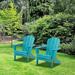 Rosecliff Heights Nastya High - Density Polyethylene (HDPE) Adirondack Chair Set in Blue | 35.95 H x 29.25 W x 32.8 D in | Wayfair