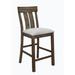 Wenty 2Pc Oak & Fabric Counter Height Dining Chair Rustic Farmhouse Style Standard Dining Height Seat Wooden Furniture Wood/Upholstered | Wayfair