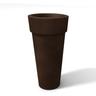 Idralite - Vaso tondo moderno in resina h 90 mod. Messapico bronzo