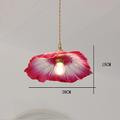 Glass Pendant Light Kitchen Island Lighting Fixture, Purple Flower Glass Shade Style Drop Ceiling Lamp, Dining Room Bedroom Bar Rustic E27 Hanging Chandelier