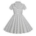Polka Dots Retro Vintage 1950s Dress A-Line Dress Flare Dress Girls' Christmas Event / Party Cocktail Party Prom Kid's Dress