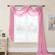 Luxury Window Scarf Sheer Voile Elegant Topper Long Window Valance Solid Window Treatment Swags Drapes for Window Ceremony Wedding Canopy Bed