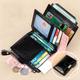 RFID Men Leather Wallet Vintage Luxury Short Slim Male Purses Money Clip Credit